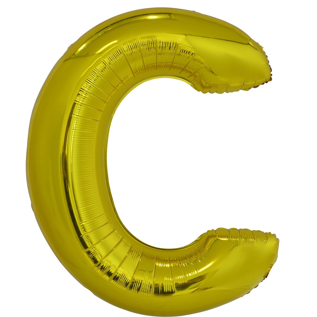 Gold "C" Alphabet Foil Balloon 86cm (34")