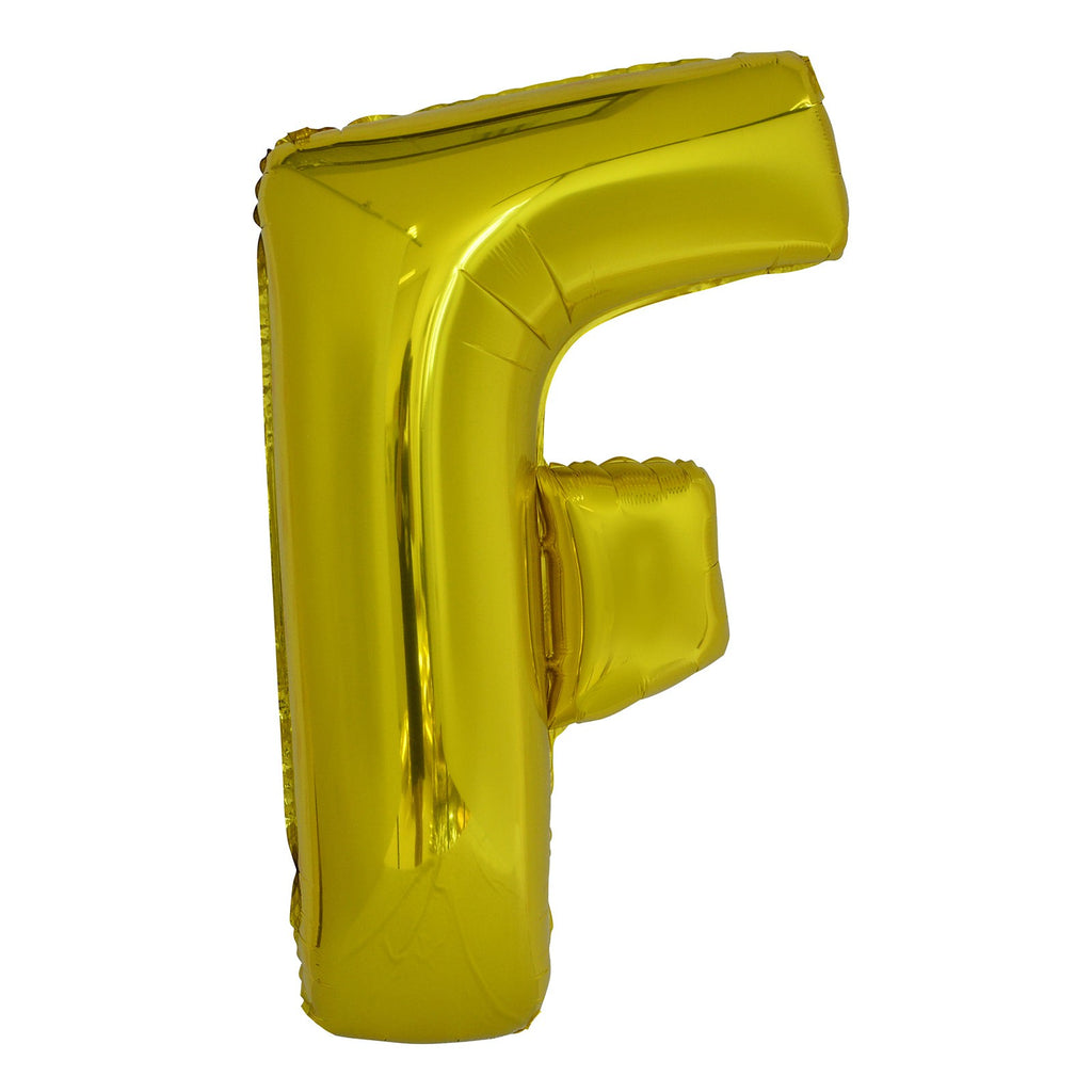 Gold "F" Alphabet Foil Balloon 86cm (34")