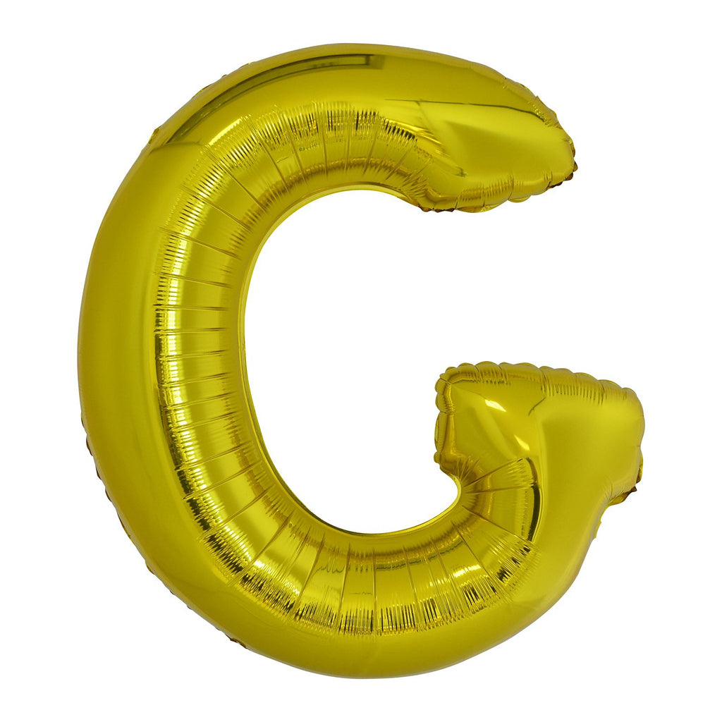 Gold "G" Alphabet Foil Balloon 86cm (34")