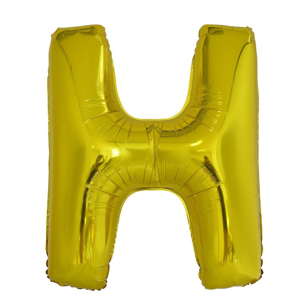 Gold "H" Alphabet Foil Balloon 86cm (34")