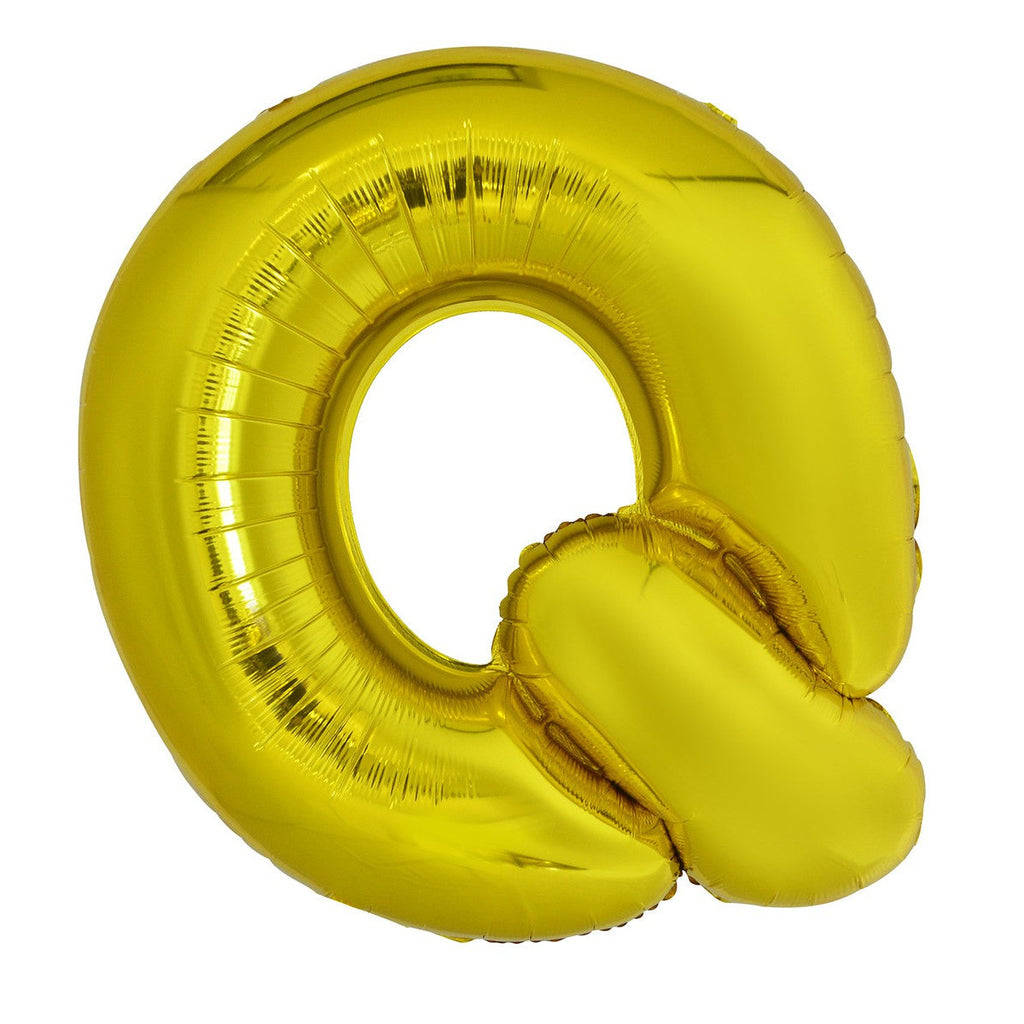 Gold "Q" Alphabet Foil Balloons 86cm