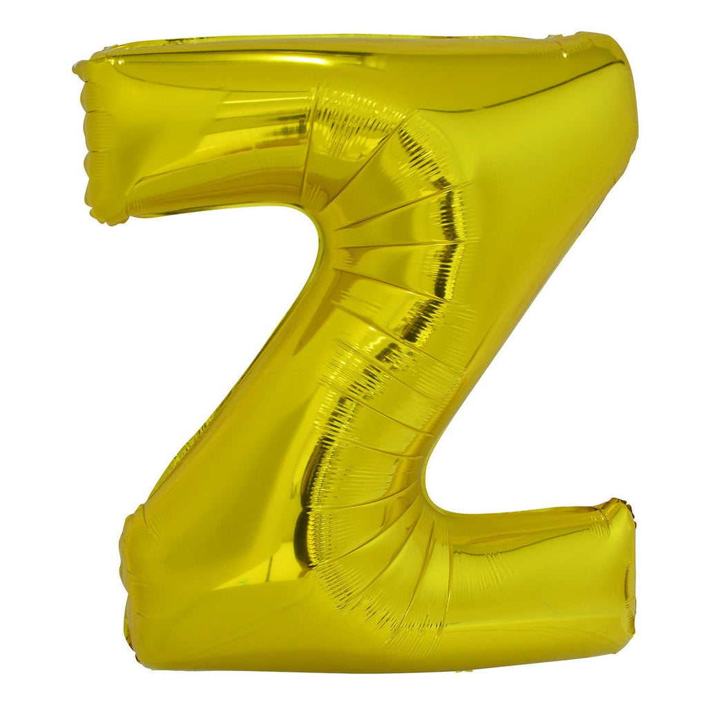 Gold "Z" Alphabet Foil Balloons 86cm