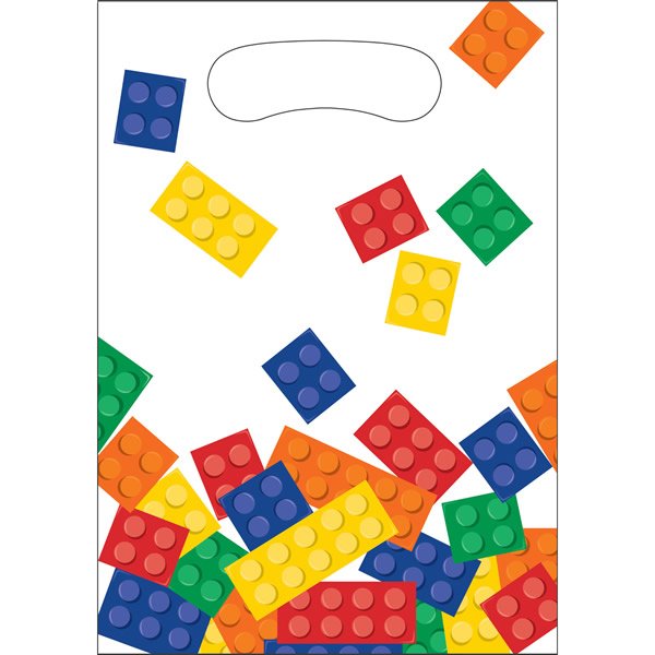 Block Party Loot Bags Plastic 22cm x 16cm PK8