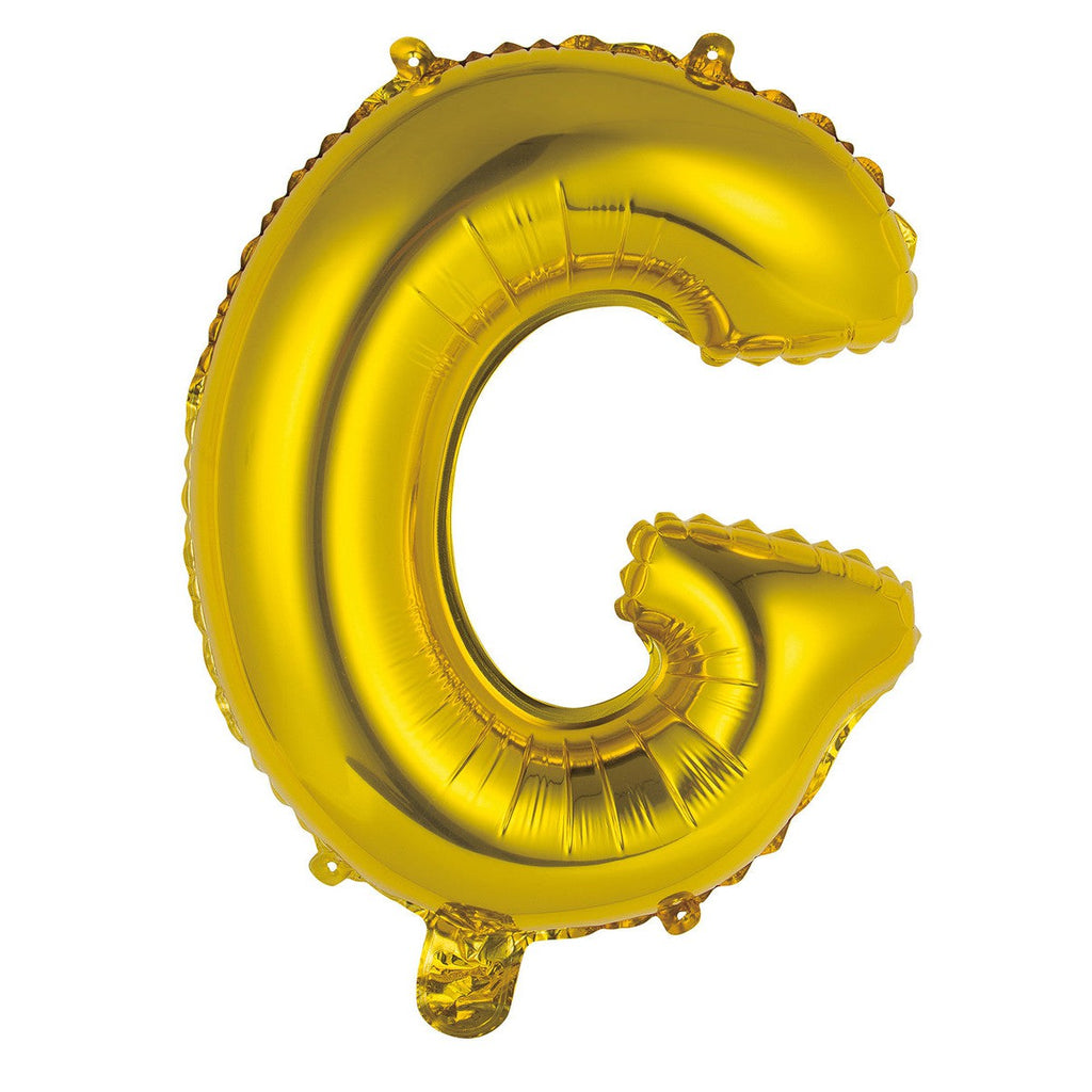 Gold "G" Alphabet Foil Balloon 35cm (14")