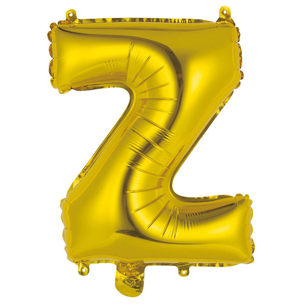 Gold "Z" Alphabet Foil Balloon 35cm (14")