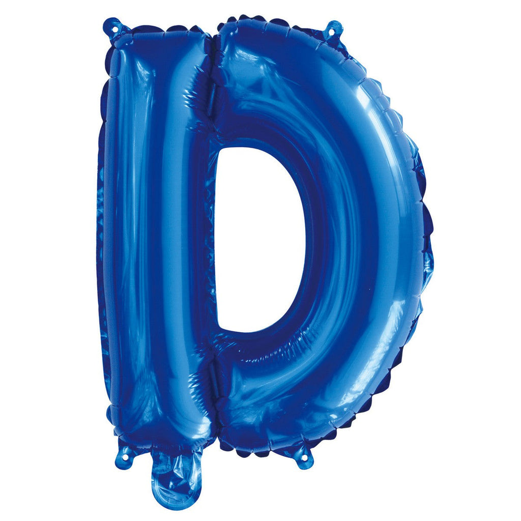 Royal Blue "D" Alphabet Foil Balloon 35cm (14")