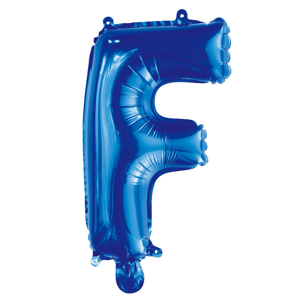 Royal Blue "F" Alphabet Foil Balloon 35cm (14")