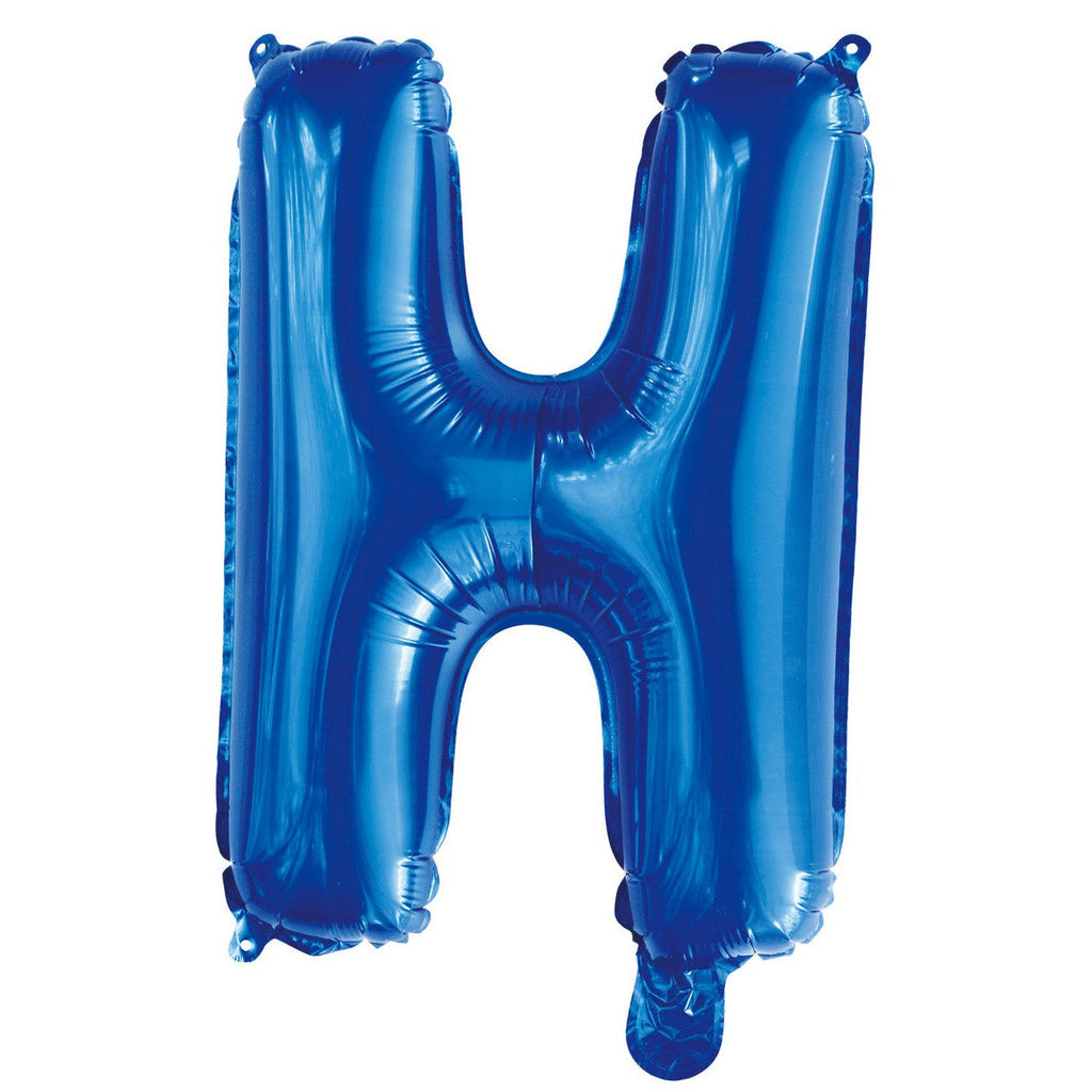 Royal Blue "H" Alphabet Foil Balloon 35cm (14")