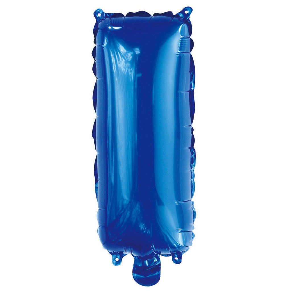 Royal Blue "I" Alphabet Foil Balloon 35cm (14")