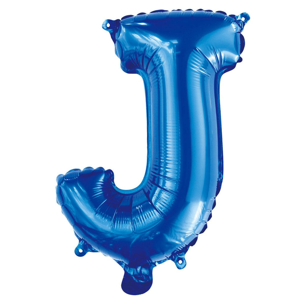 Royal Blue "J" Alphabet Foil Balloon 35cm (14")