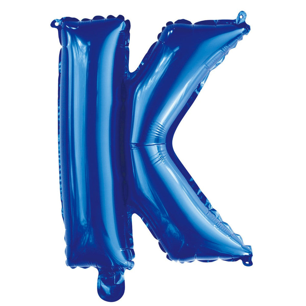 Royal Blue "K" Alphabet Foil Balloon 35cm (14")