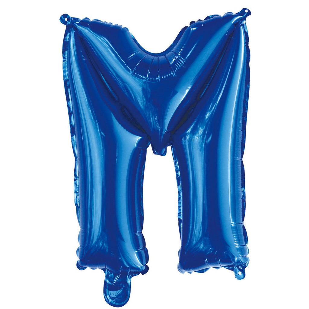 Royal Blue "M" Alphabet Foil Balloon 35cm (14")