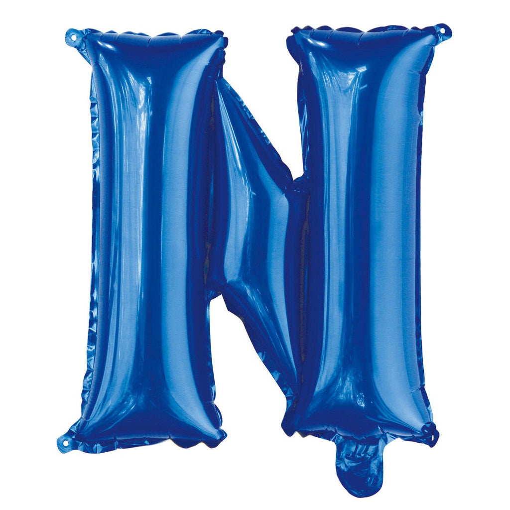 Royal Blue "N" Alphabet Foil Balloon 35cm (14")