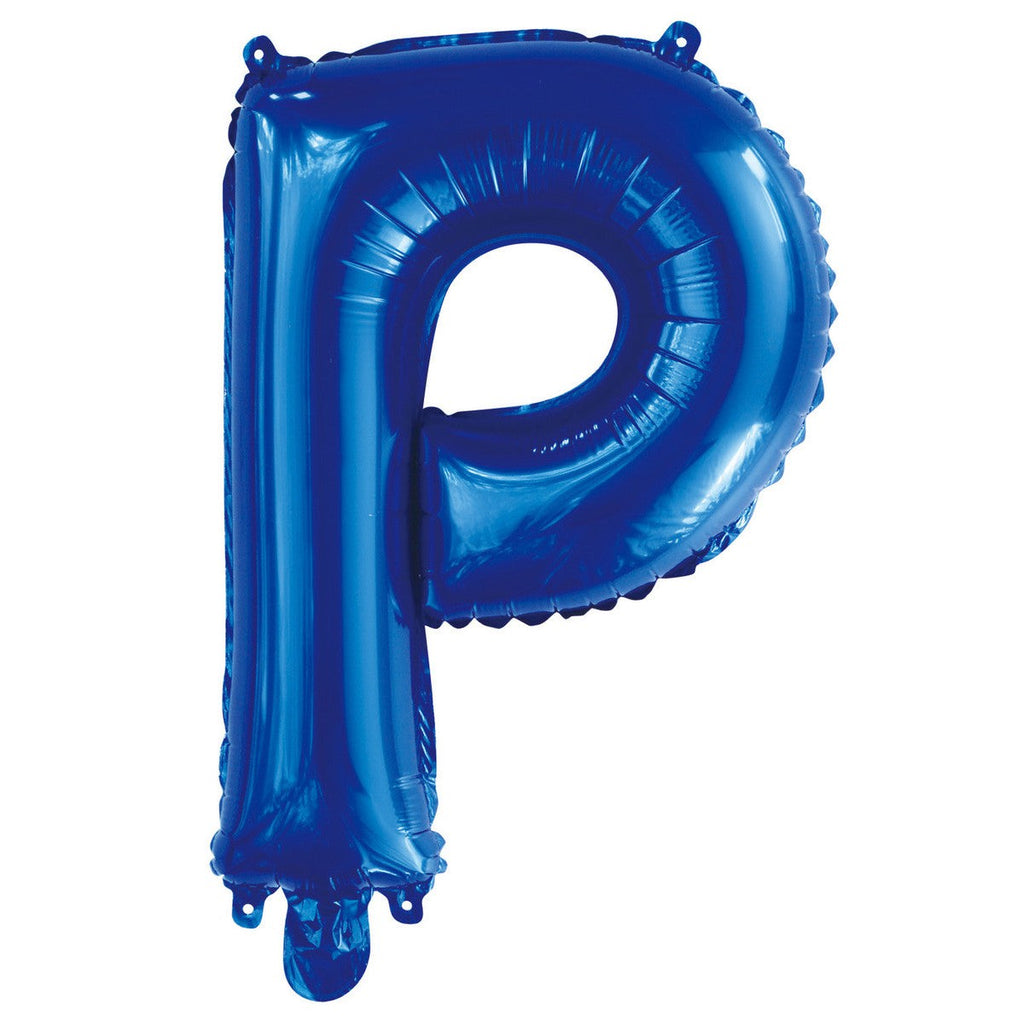 Royal Blue "P" Alphabet Foil Balloon 35cm (14")