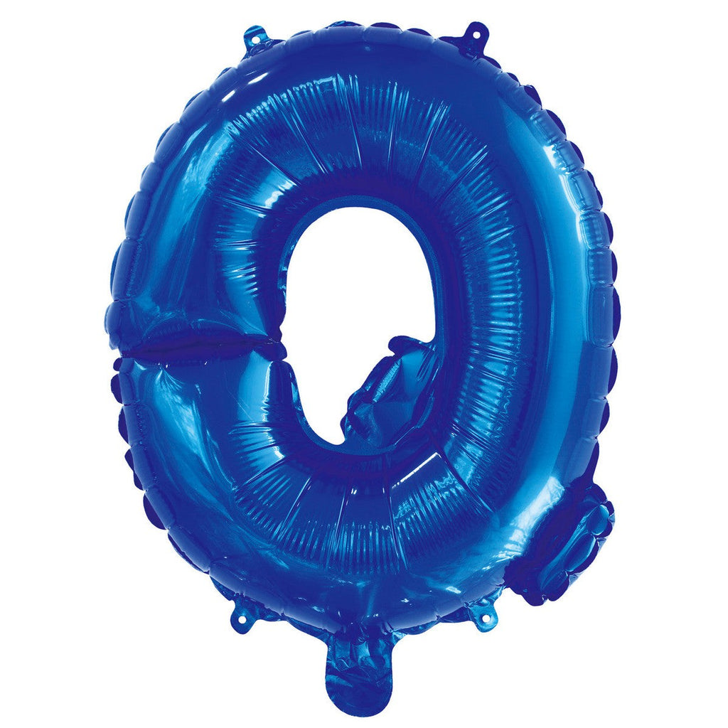 Royal Blue "Q" Alphabet Foil Balloon 35cm (14")