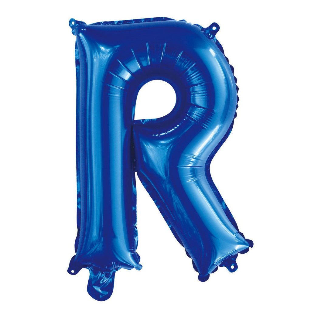 Royal Blue "R" Alphabet Foil Balloon 35cm (14")