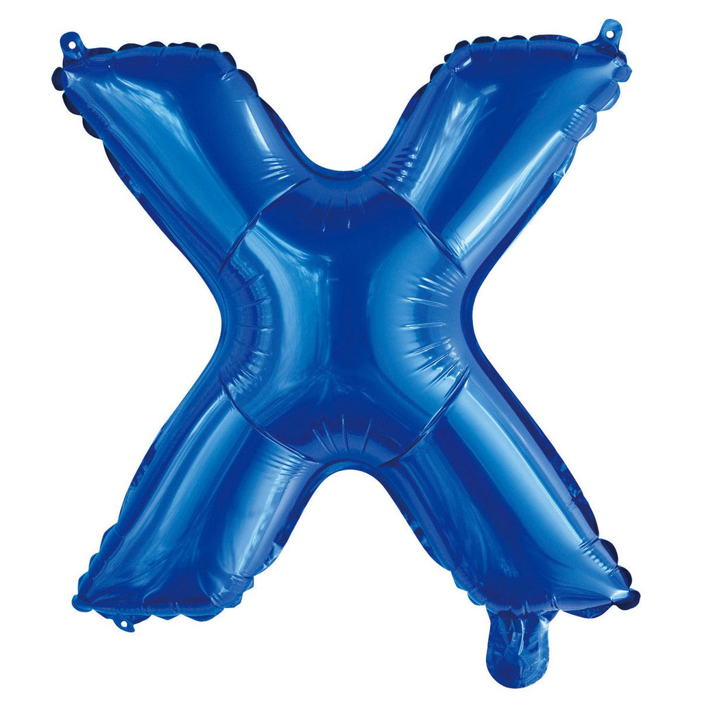 Royal Blue "X" Alphabet Foil Balloon 35cm (14")