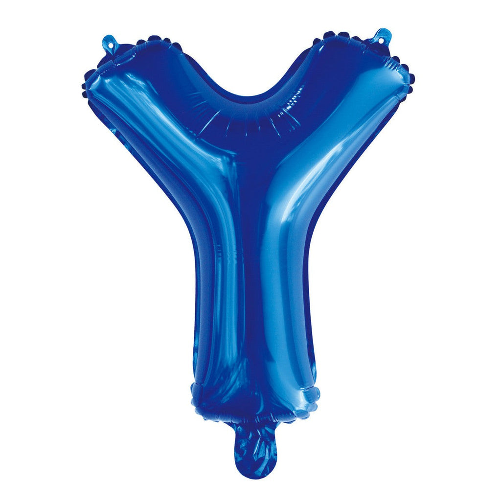 Royal Blue "Y" Alphabet Foil Balloon 35cm (14")