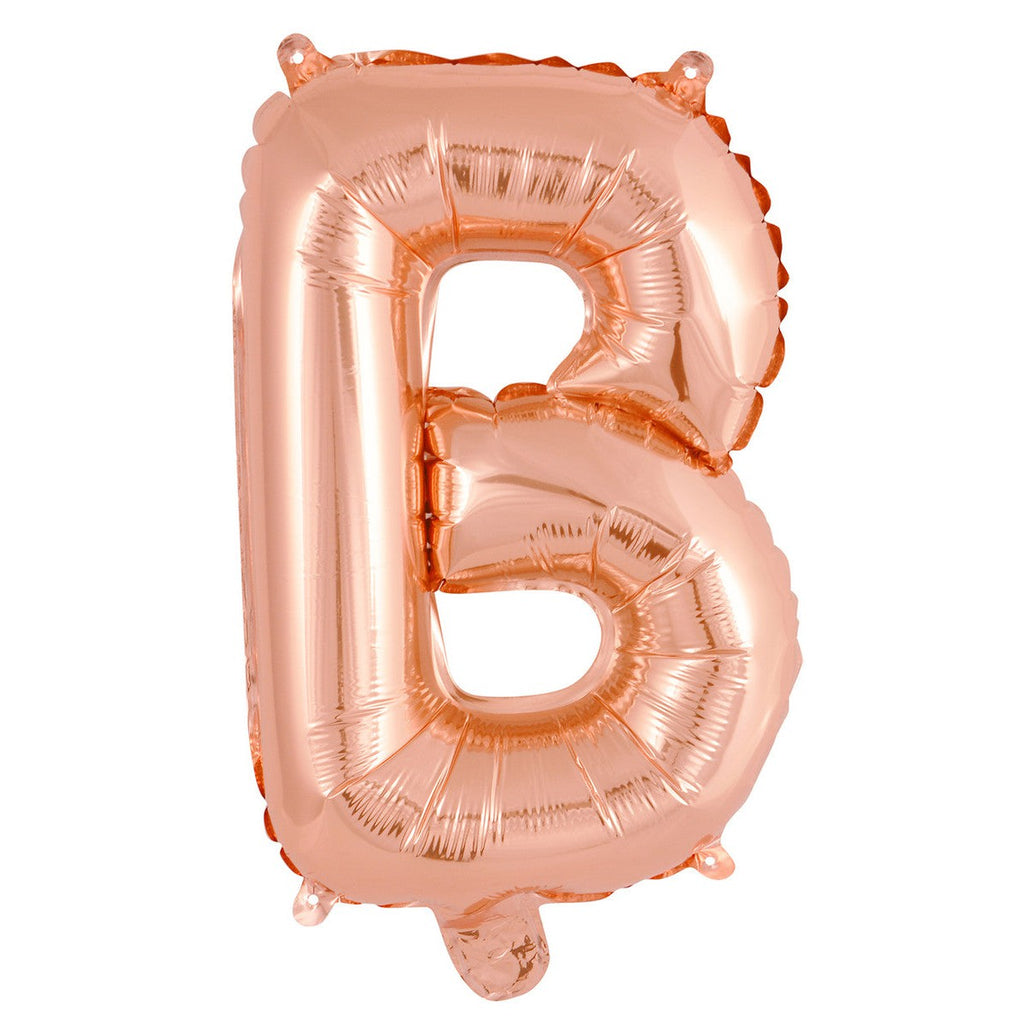 Rose Gold "B" Alphabet Foil Balloon 35cm (14")