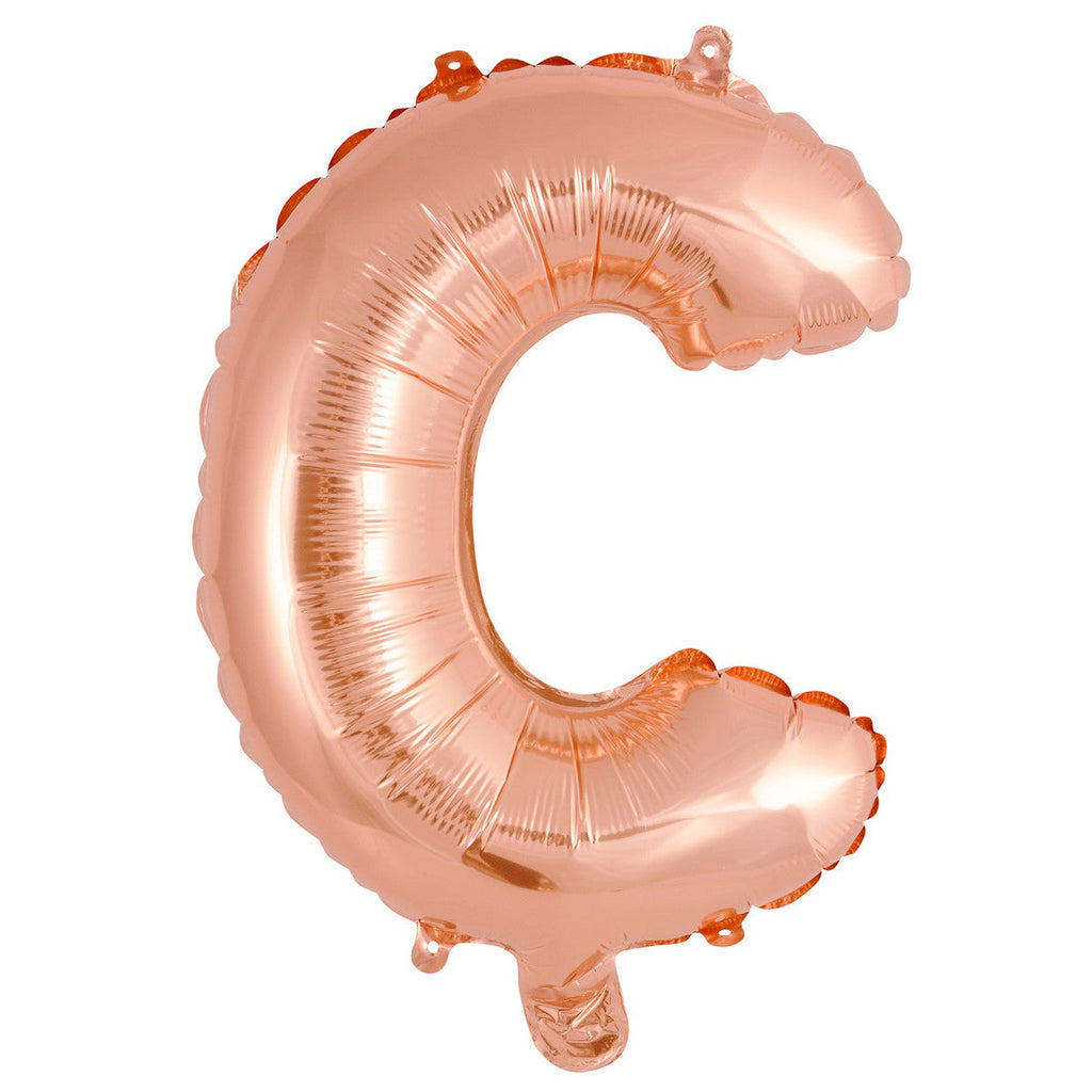 Rose Gold "C" Alphabet Foil Balloon 35cm (14")