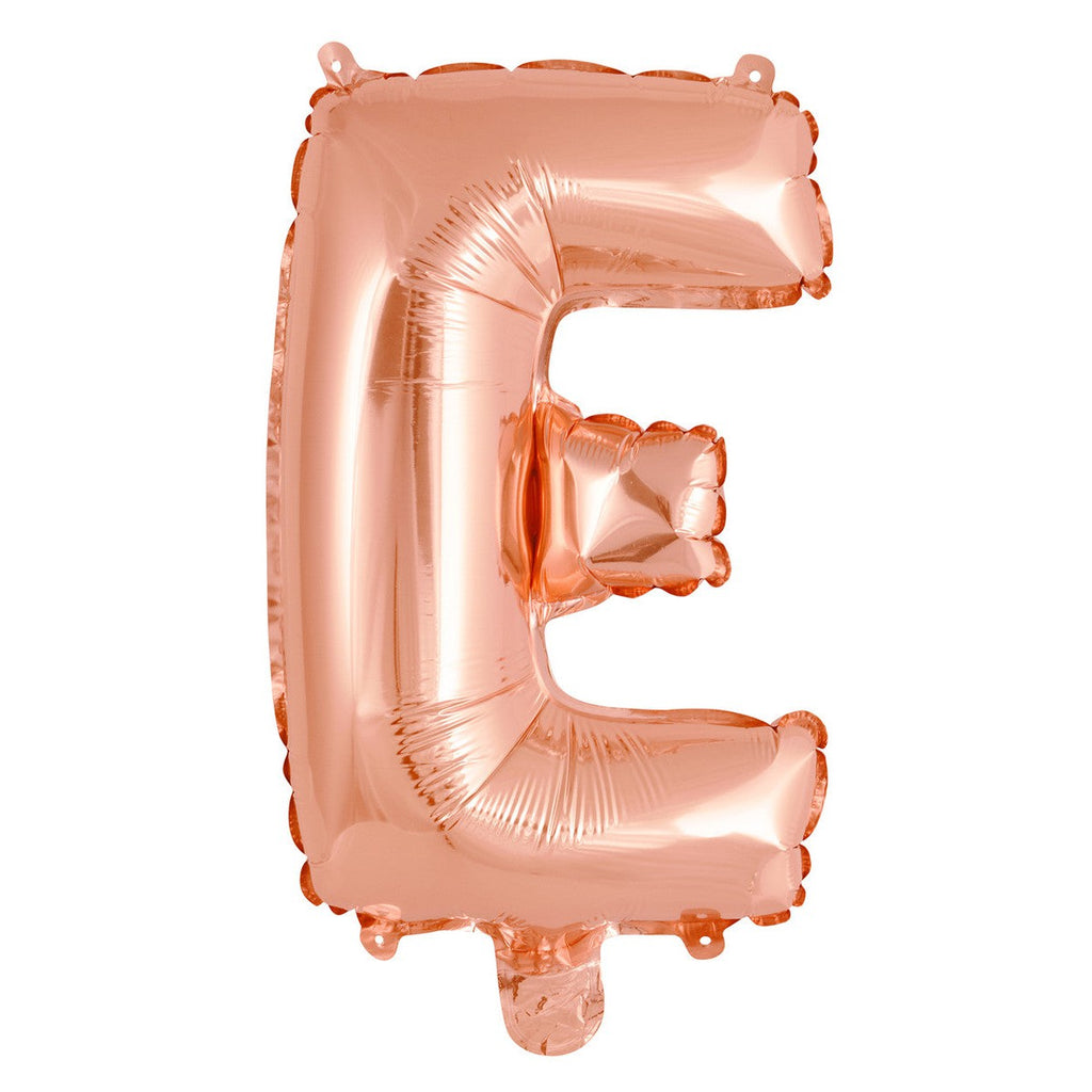 Rose Gold "E" Alphabet Foil Balloon 35cm (14")