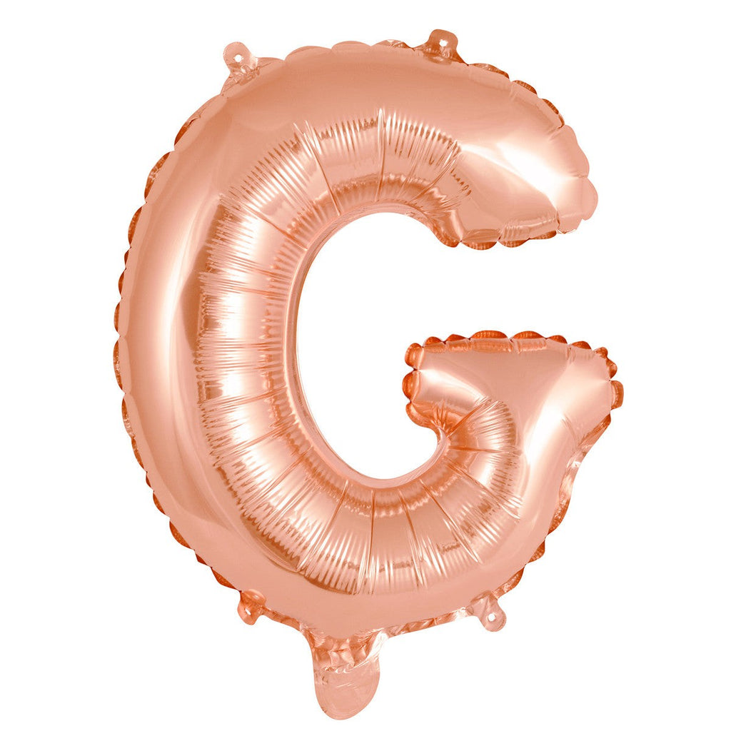 Rose Gold "G" Alphabet Foil Balloon 35cm (14")