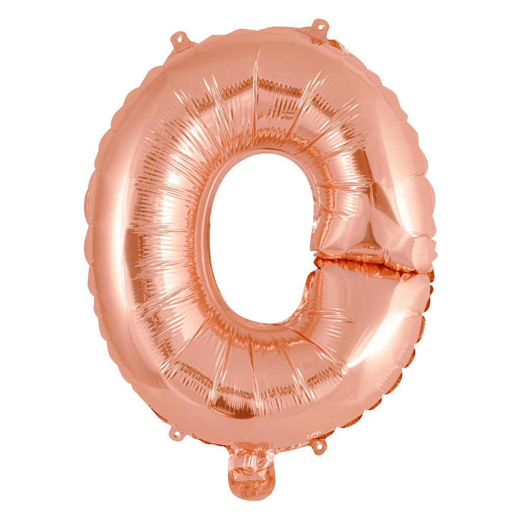 Rose Gold "O" Alphabet Foil Balloon 35cm (14")