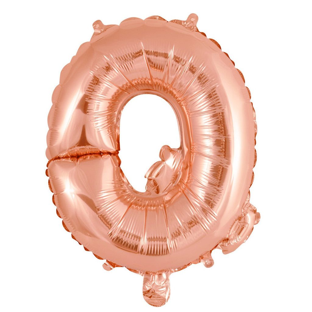 Rose Gold "Q" Alphabet Foil Balloon 35cm (14")