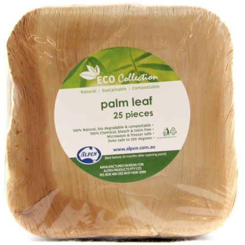 PALMLEAF SQUARE BOWL 5"PK25x4