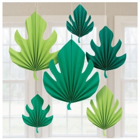 Palm Leaf Shaped Fan Decorations PK6