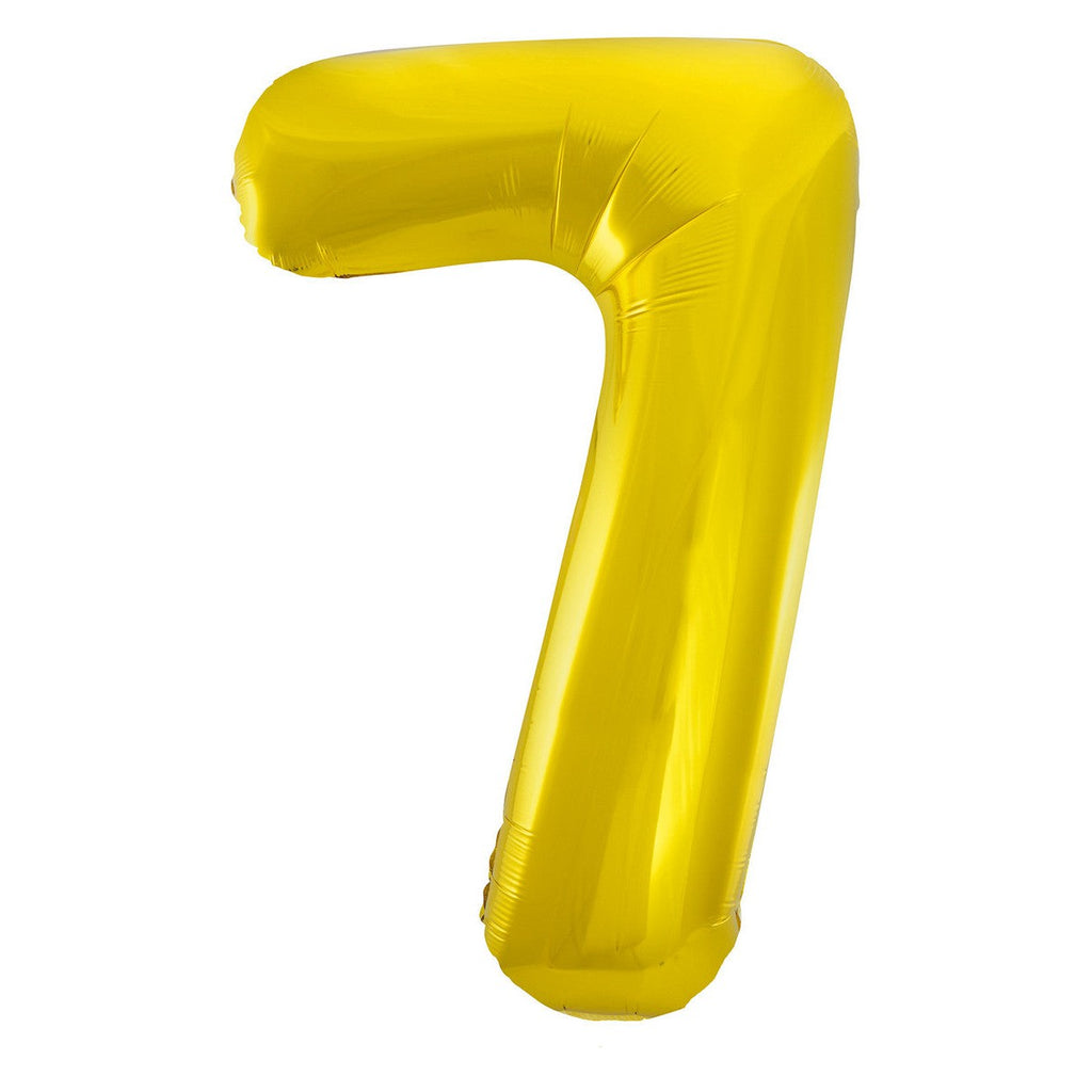 Gold "7" Numeral Foil Balloons 86cm