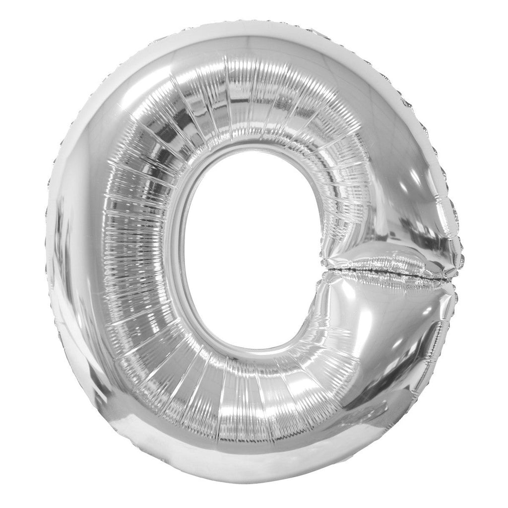 Silver "O" Alphabet Foil Balloons 86cm