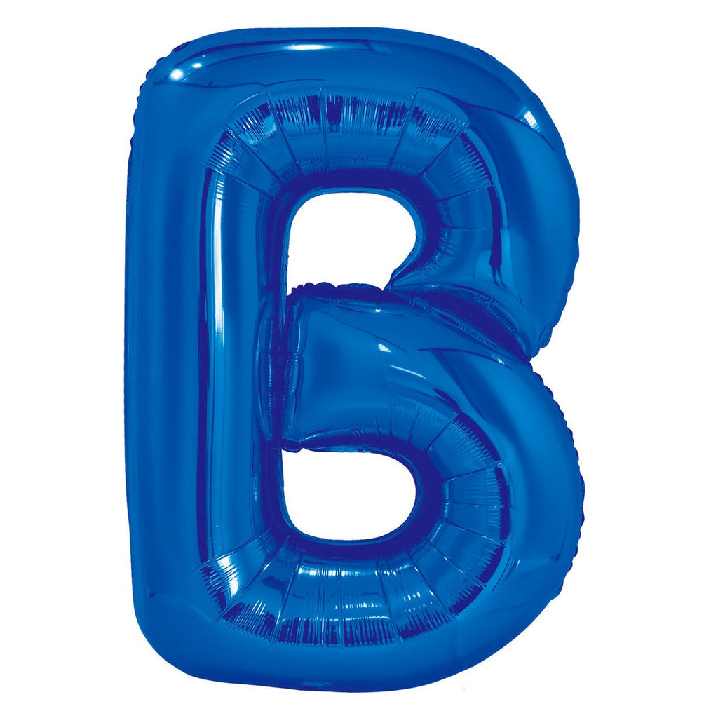 Royal Blue "B" Alphabet Foil Balloons 86cm