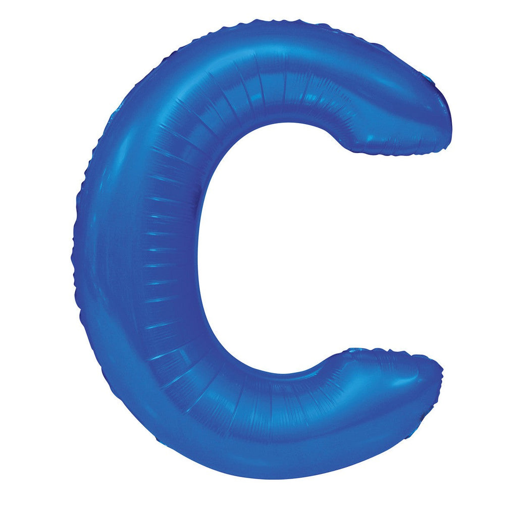 Royal Blue "C" Alphabet Foil Balloons 86cm