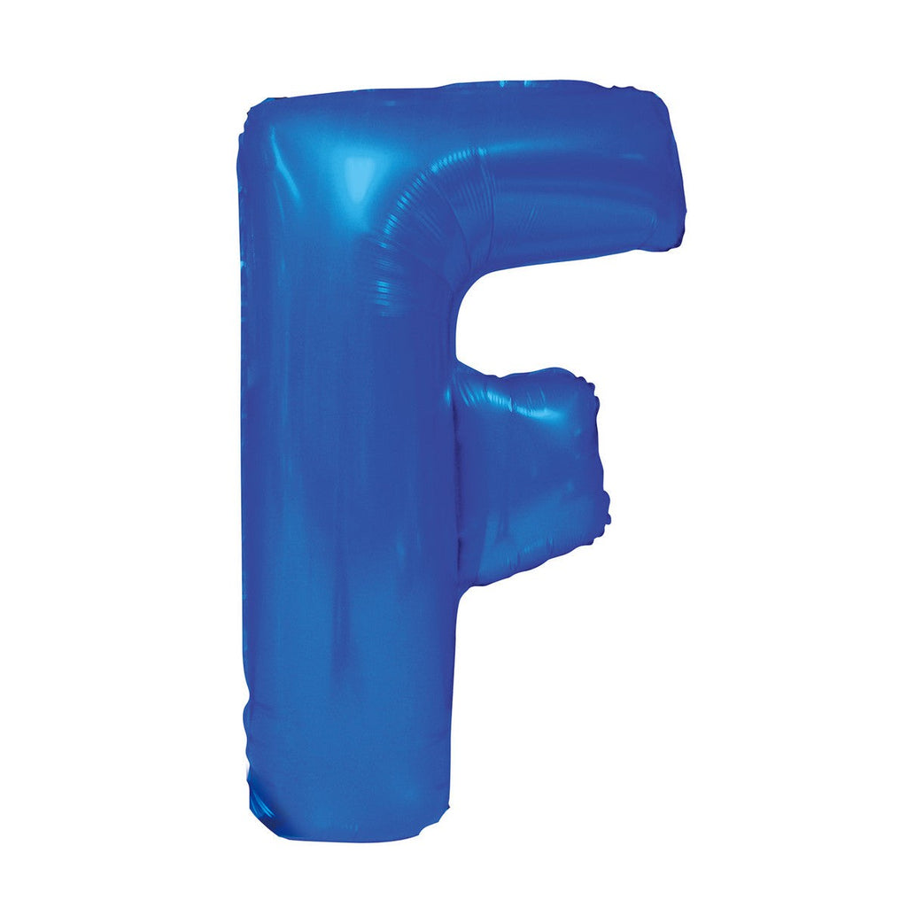 Royal Blue "F" Alphabet Foil Balloons 86cm