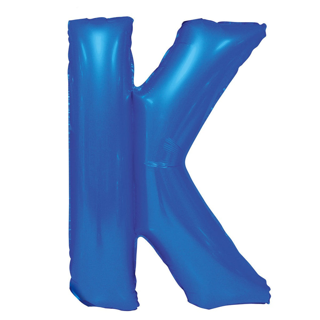 Royal Blue "K" Alphabet Foil Balloons 86cm