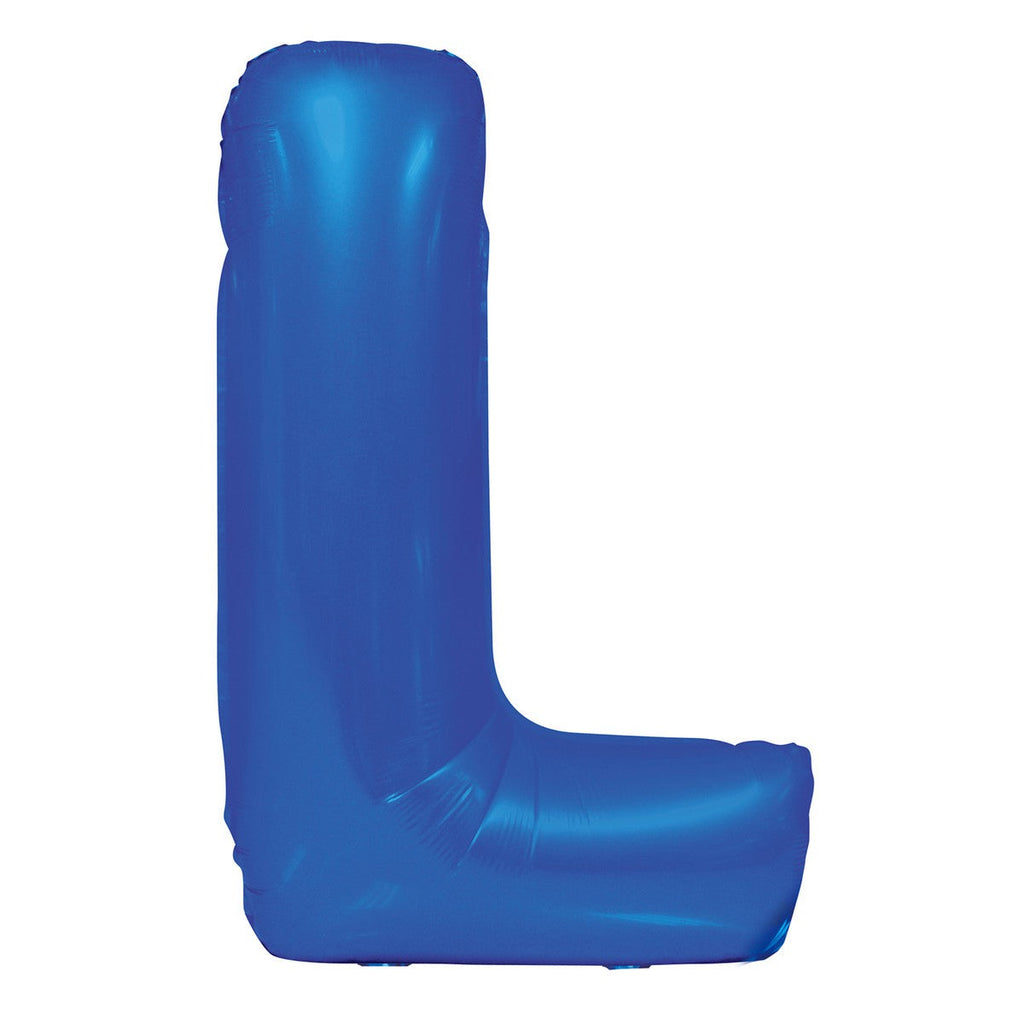 Royal Blue "L" Alphabet Foil Balloons 86cm