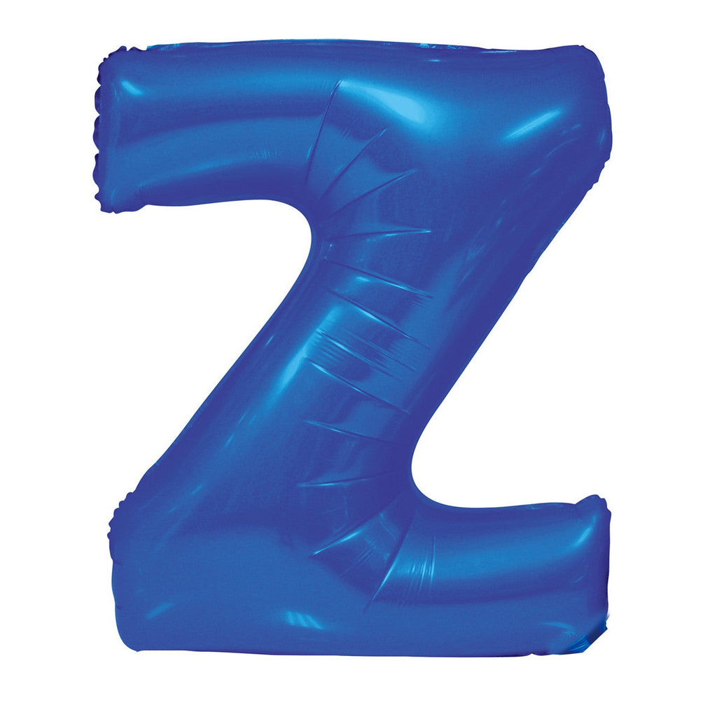 Royal Blue "Z" Alphabet Foil Balloons 86cm