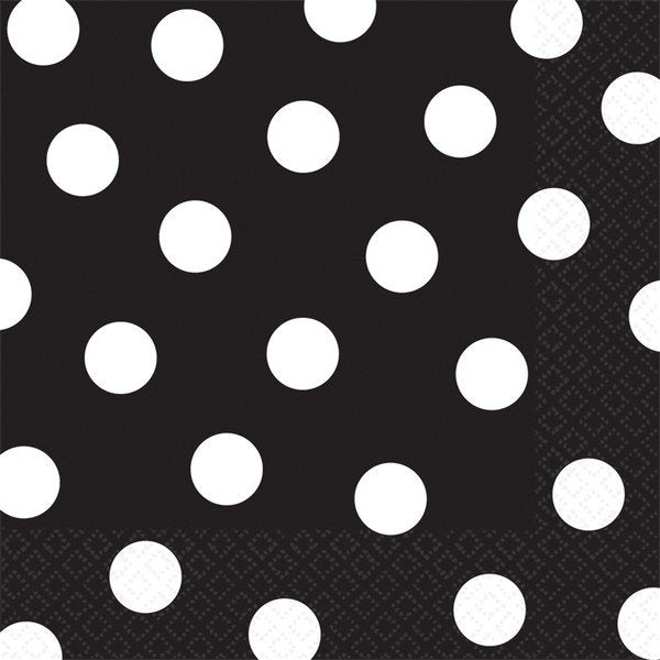 Dots L/Napkin Jet Black*