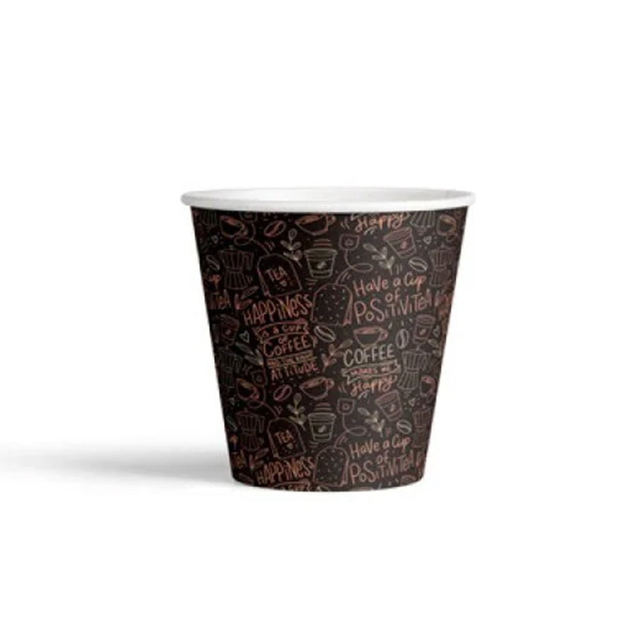 4oz/100ml Single Wall Paper Coffee Cup Pk50