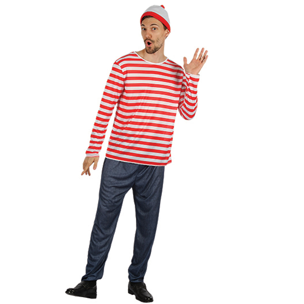 ADULT WALLY COSTUME, HAT, SHIRT, PANTS (M/L)