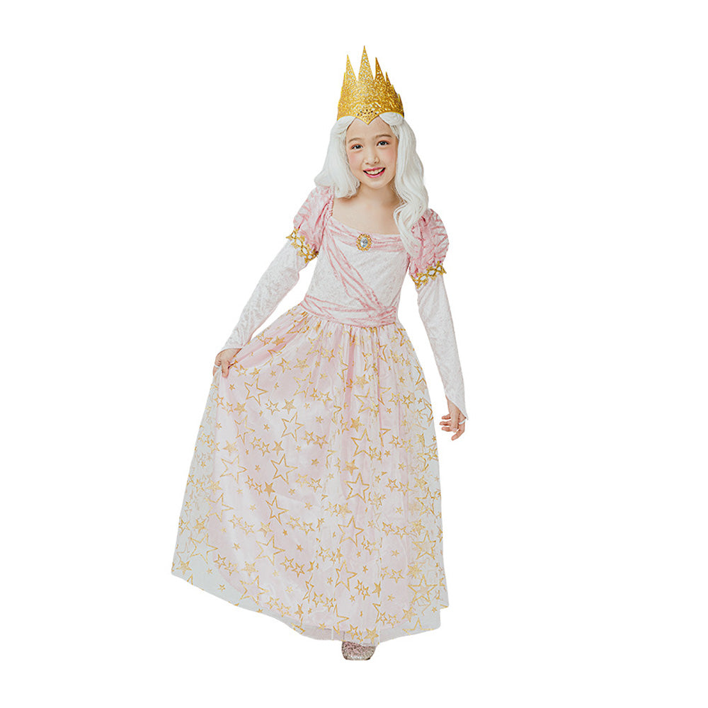 PRETTY PINK PRINCESS GIRL COSTUME CONTAINS CROWN AND DRESS