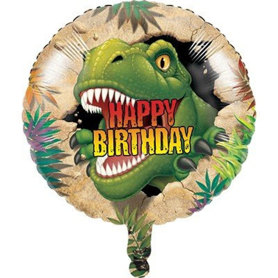 45cm Dino Blast Happy Birthday Foil Balloon