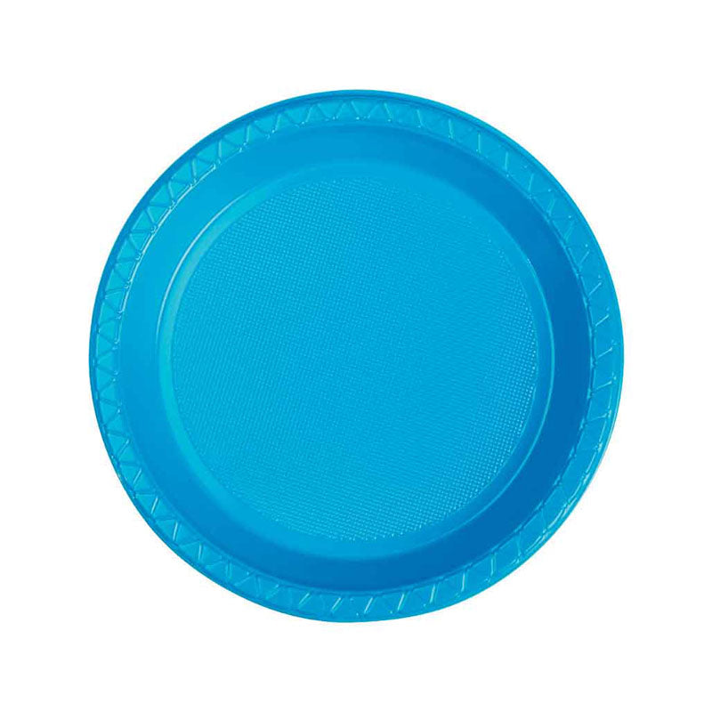 FS Round Snack Plate 7" Electric Blue 20pk