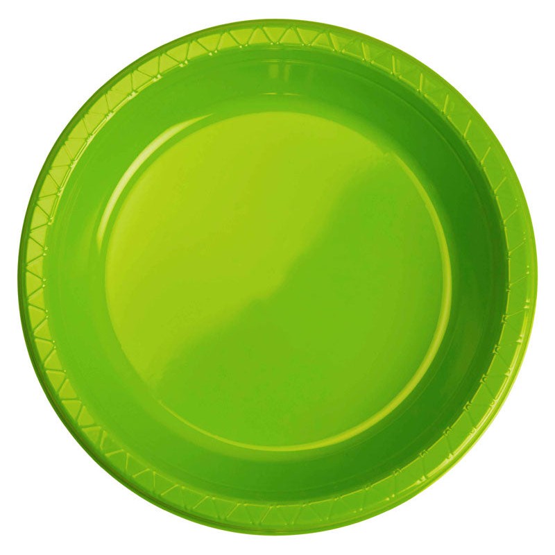 FS Round Dinner Plate 9" Lime Green 20pk