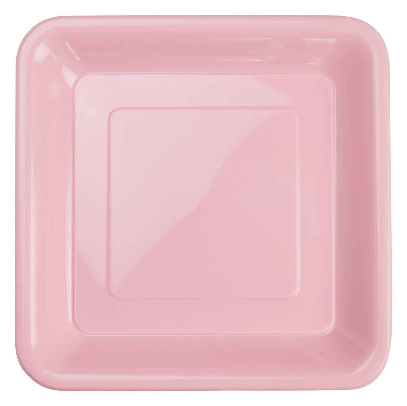 FS Square Snack Plate 7 Classic Pink 20pk"