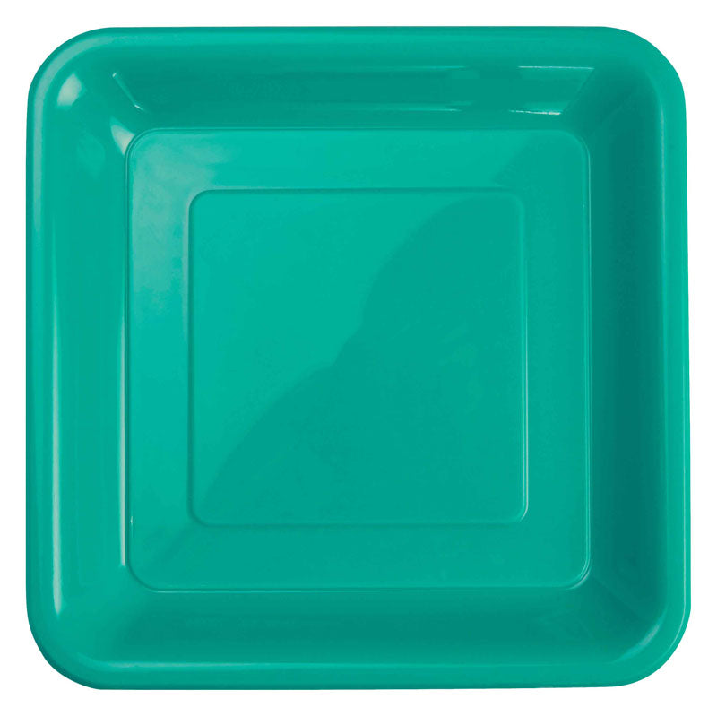 FS Square Snack Plate 7" Classic Turquoise 20pk