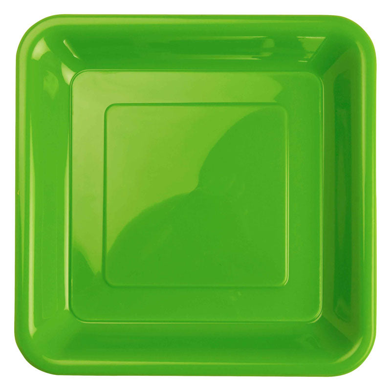 FS Square Snack Plate 7 Lime Green 20pk