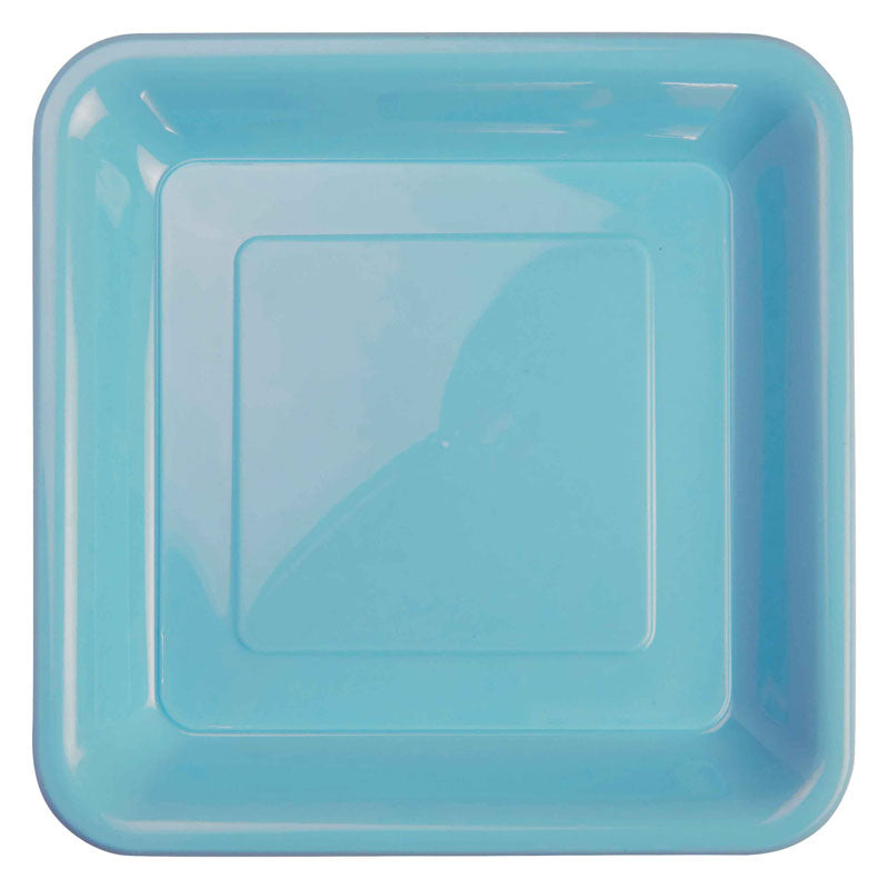 FS Square Snack Plate 7" Pastel Blue 20pk