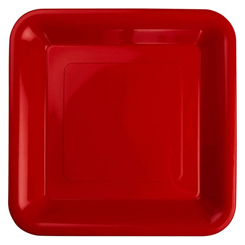 FS Square Banquet Plate 10 Apple Red 20pk"